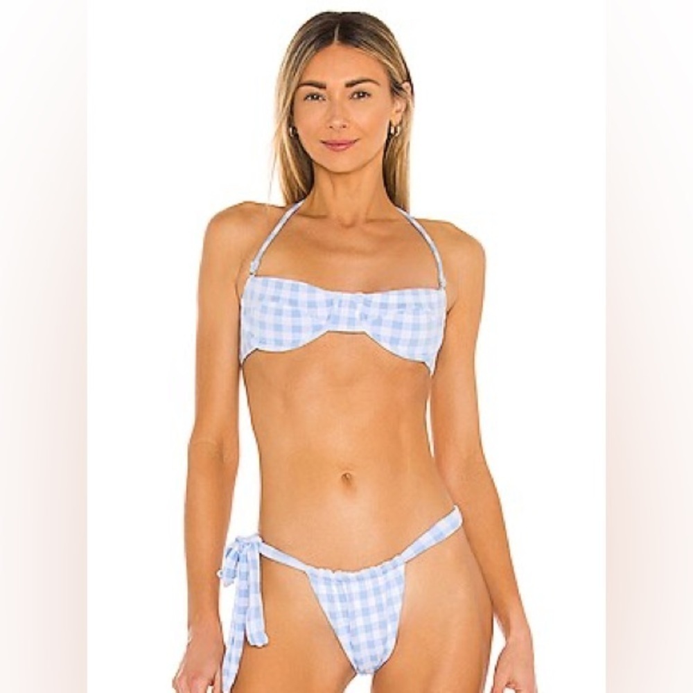 FRANKIE’S BIKINIS bluebell set size medium top small bottom
